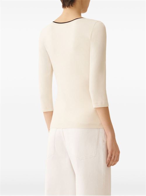 T-shirt donna panna con maniche a tre quarti Fabiana Filippi | JED276F563M203VR2